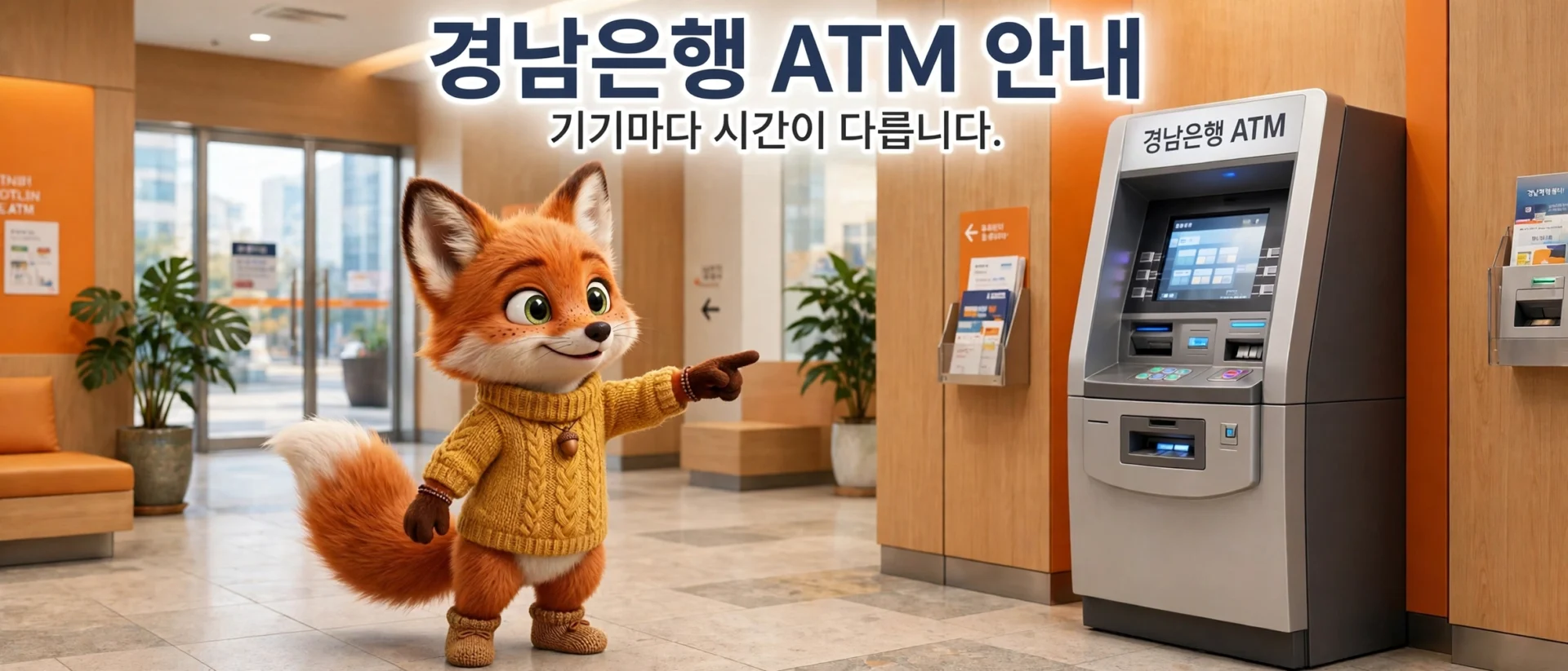 BNK경남은행 ATM 안내 — 시간은 기기마다 다릅니다, 방문 전 확인