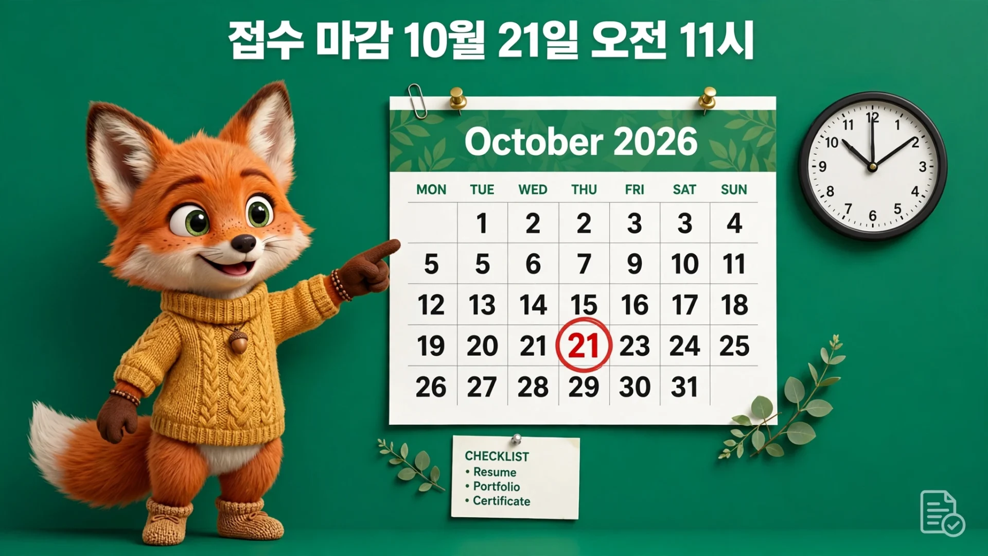 코레일테크 접수 마감 10월 21일 오전 11시 일정 안내