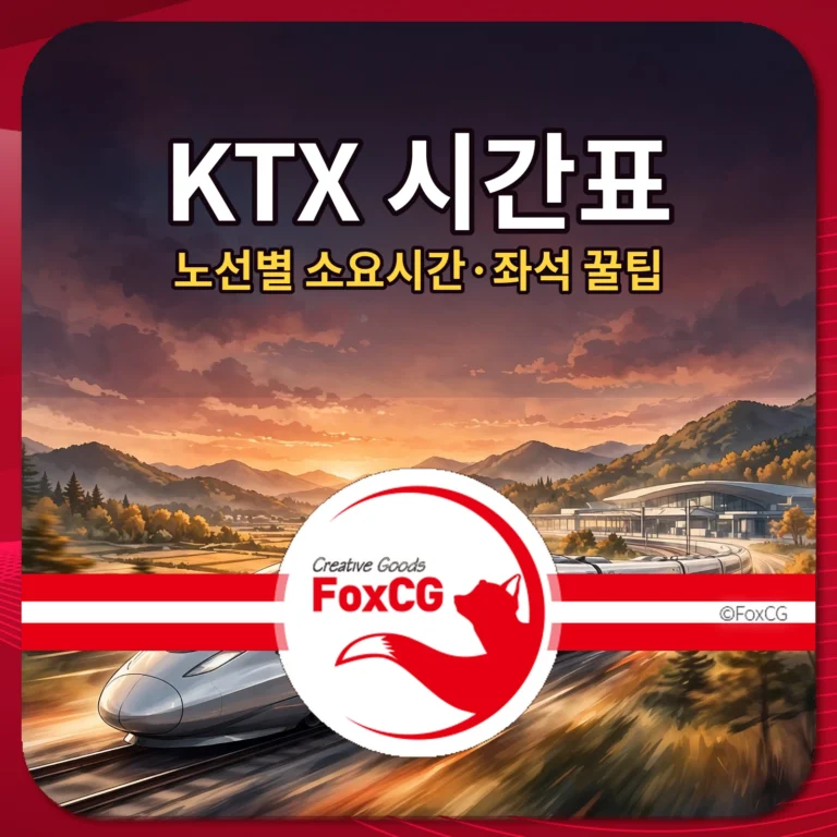 KTX 시간표 노선별 소요시간·좌석 꿀팁 가이드 썸네일