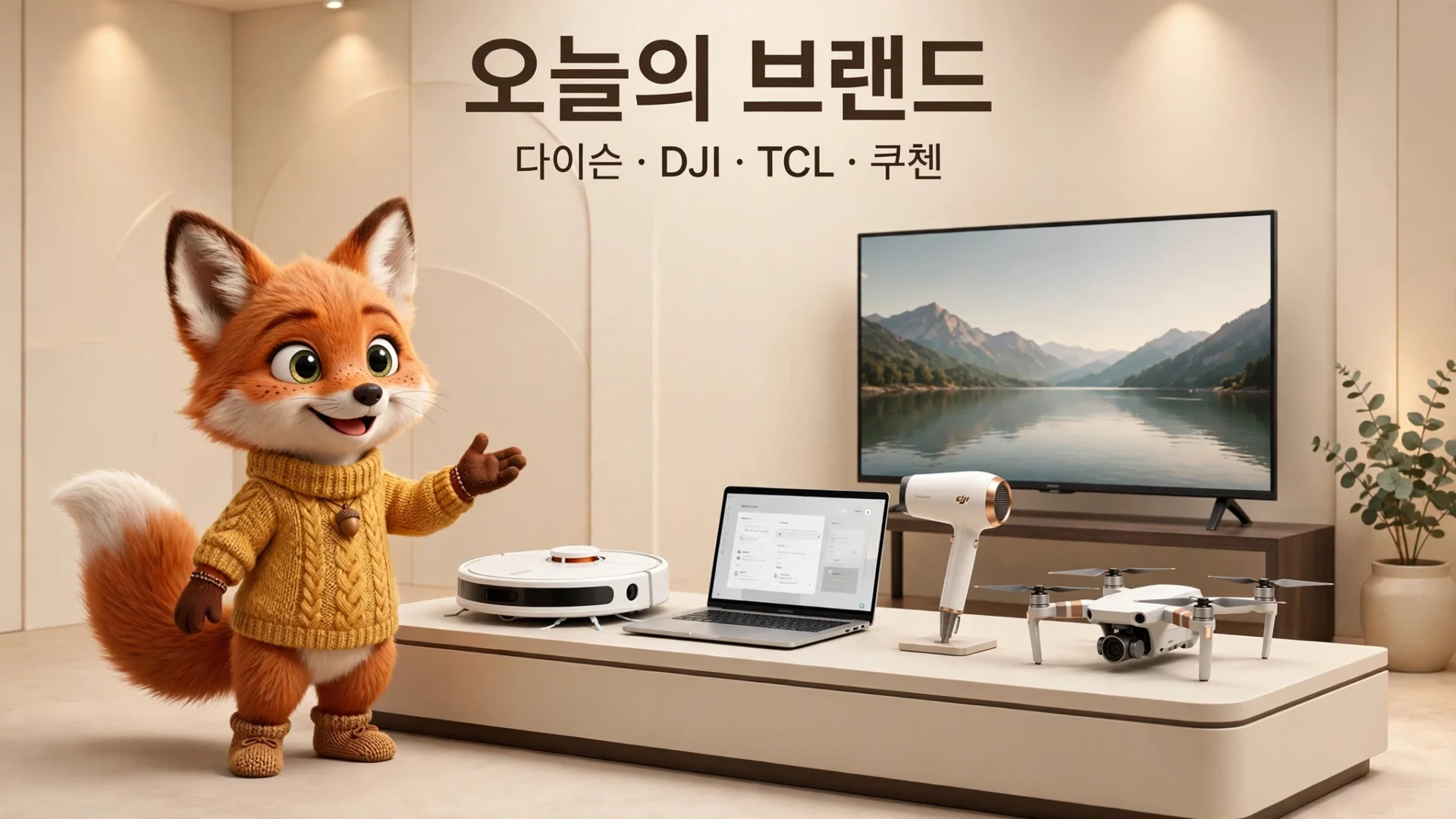 오늘의 브랜드 다이슨 DJI TCL 쿠첸