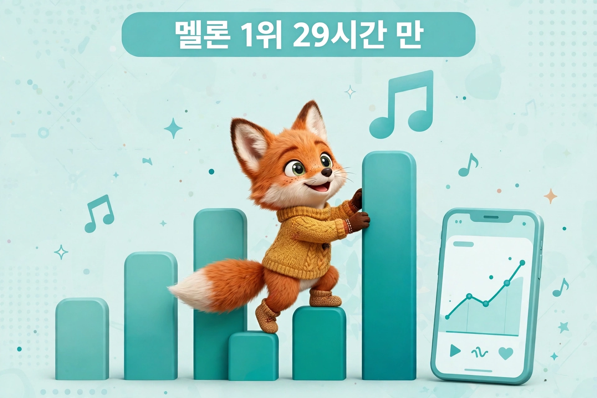 A2O LITE 니온 멜론 1위 29시간 만 기록 인포그래픽