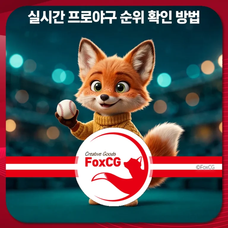실시간 프로야구 순위 확인 방법 썸네일