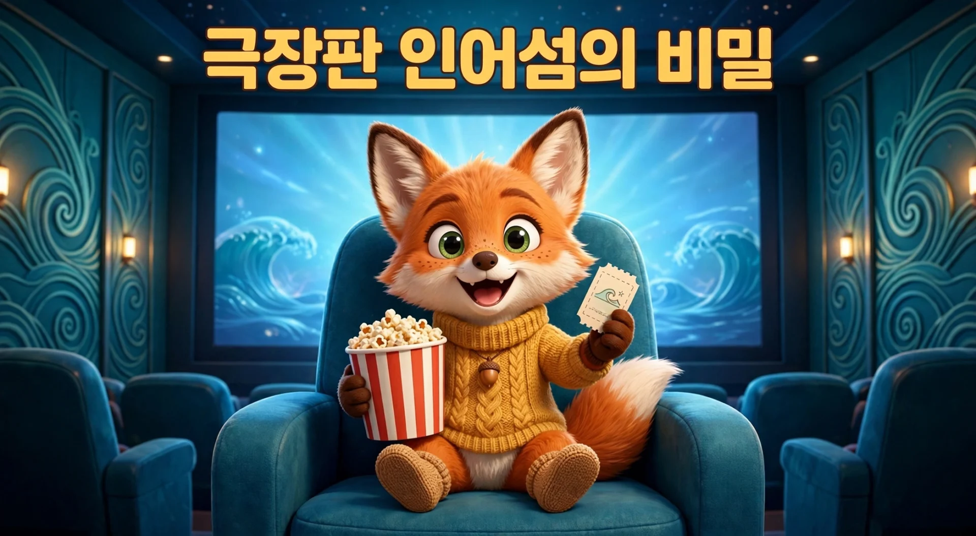 극장판 인어섬의 비밀을 보는 여우 캐릭터