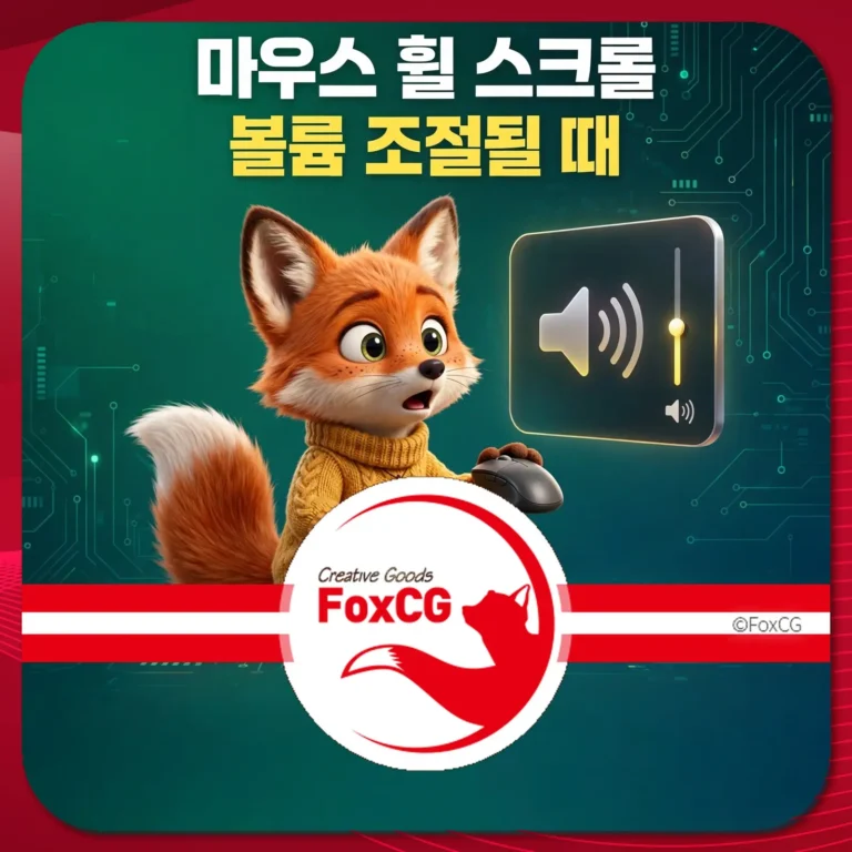 마우스 휠 스크롤하면 볼륨 조절될 때 — 썸네일
