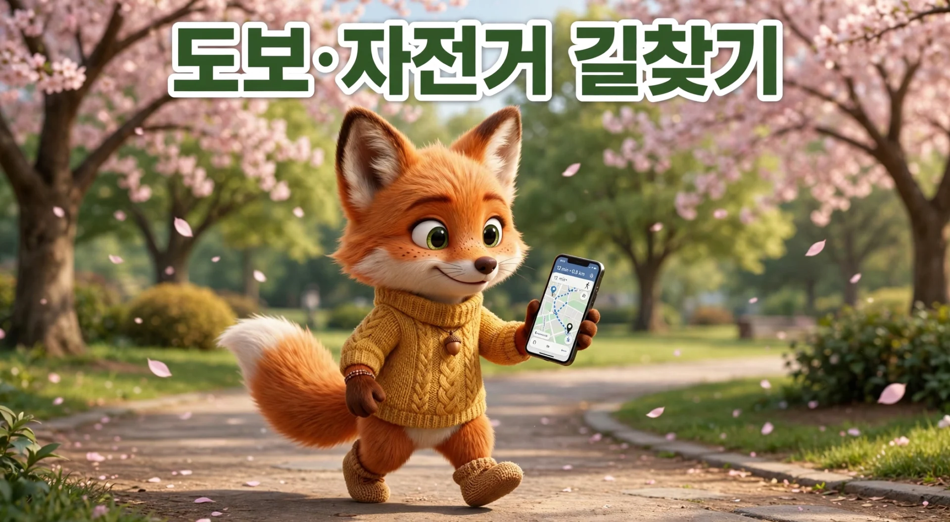 네이버 도보·자전거 길찾기 안내