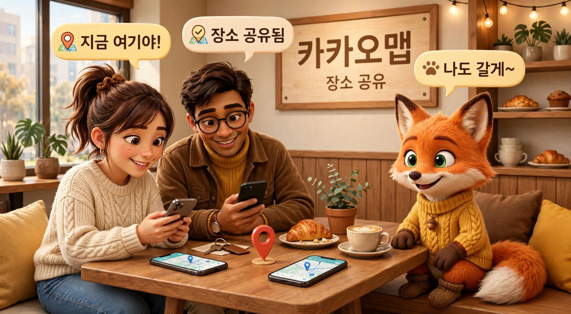카카오맵 내비게이션 안내 — 장소 공유