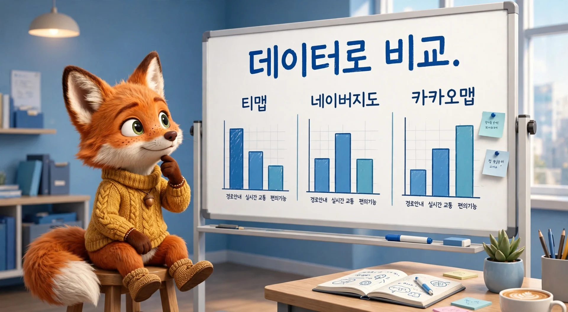 내비게이션 앱 데이터 비교