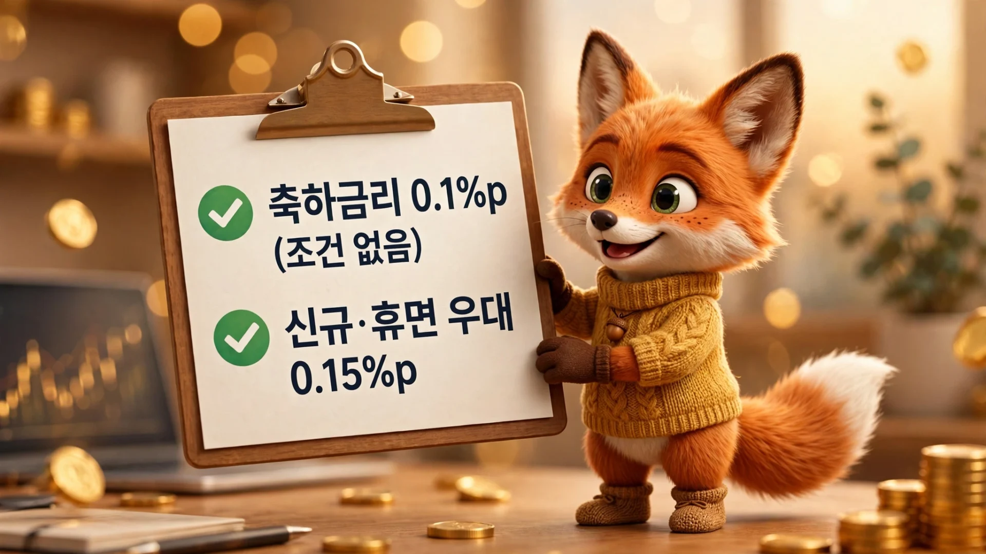 예금 우대조건 체크리스트 이미지
