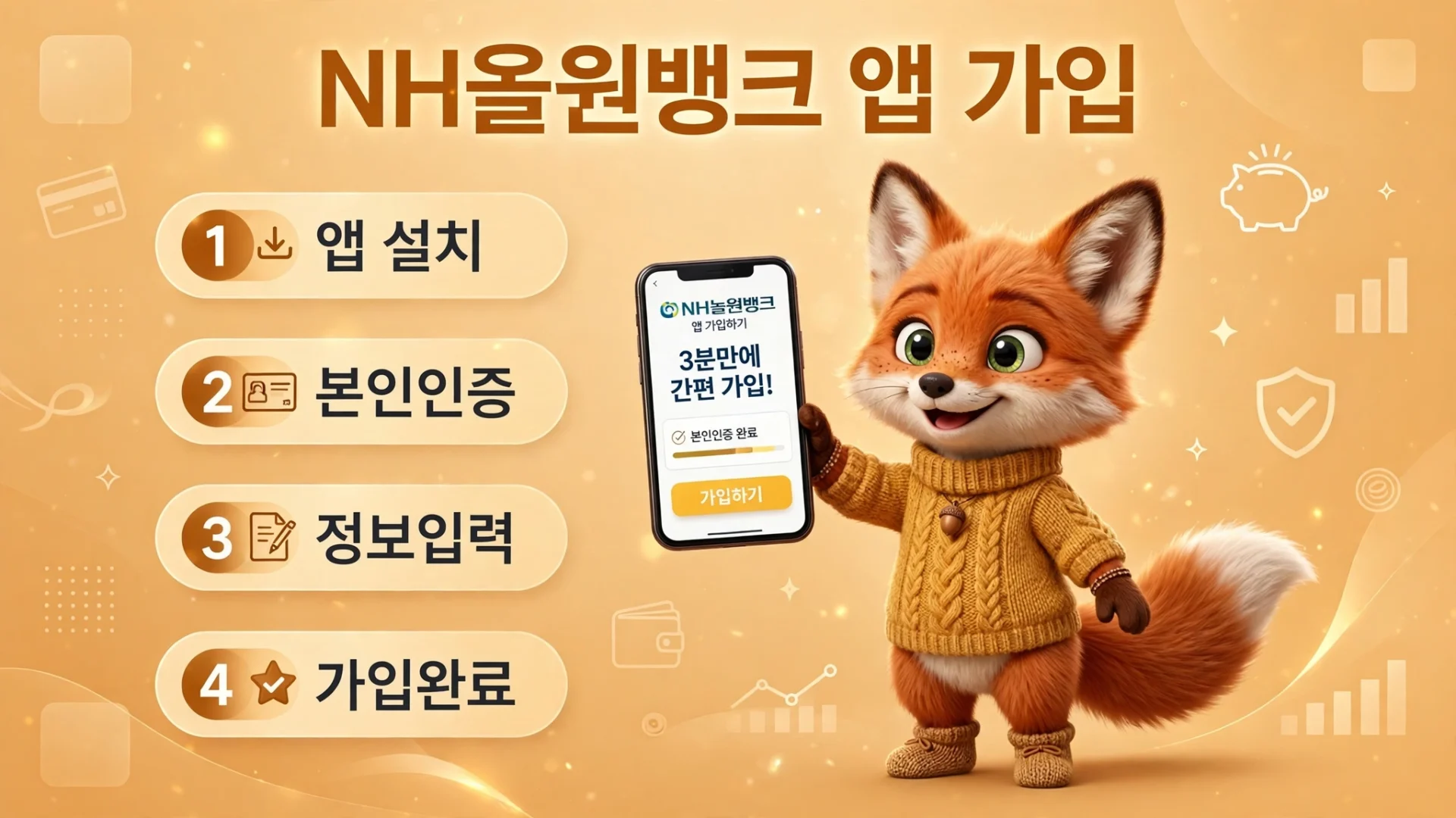 올원뱅크 앱 예금 가입 절차 안내 이미지