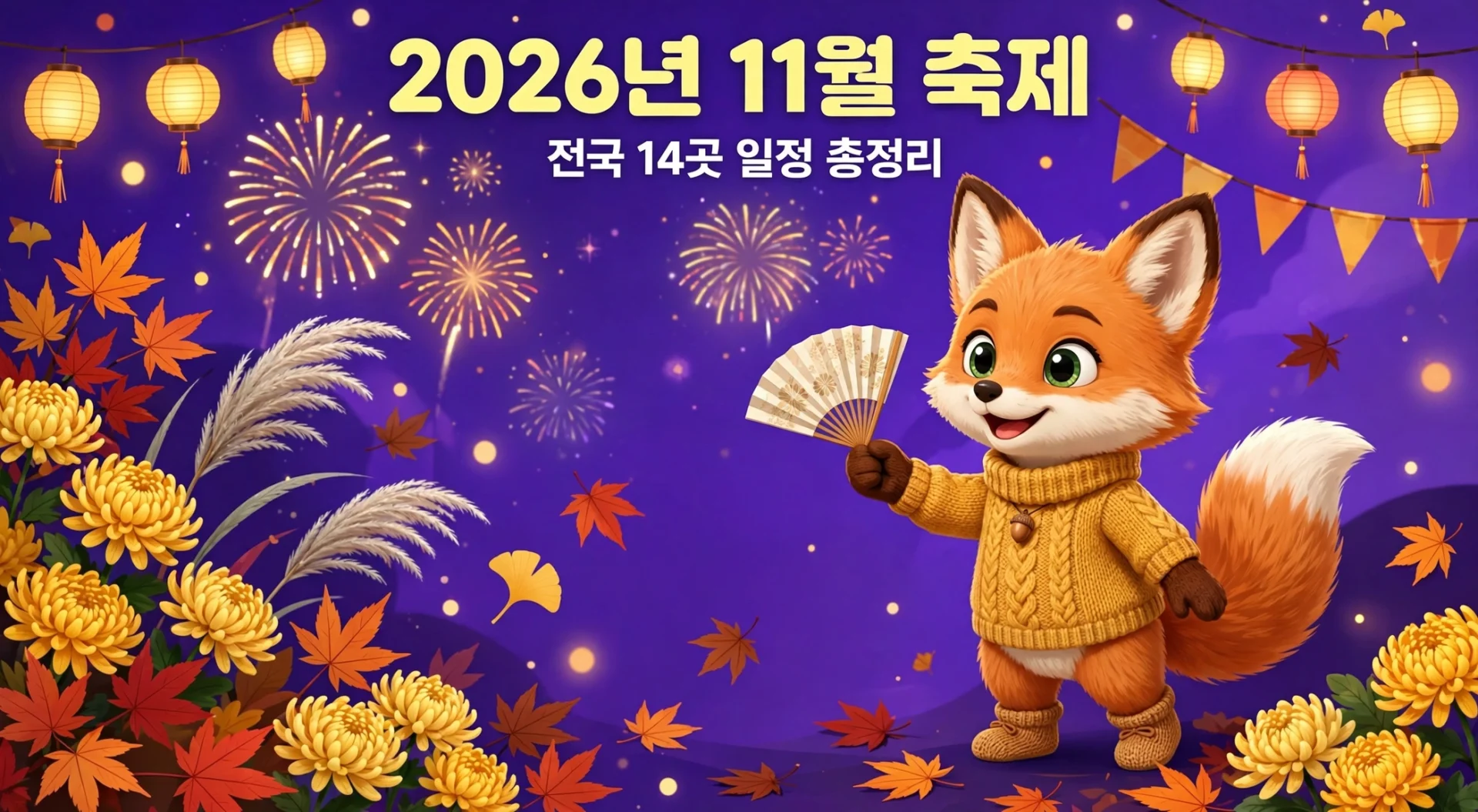 2026년 11월 전국 축제 14곳 일정 안내 이미지