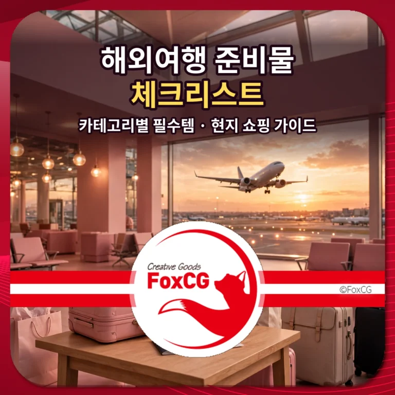 해외여행 준비물 체크리스트 카테고리별 필수템과 현지 쇼핑 가이드