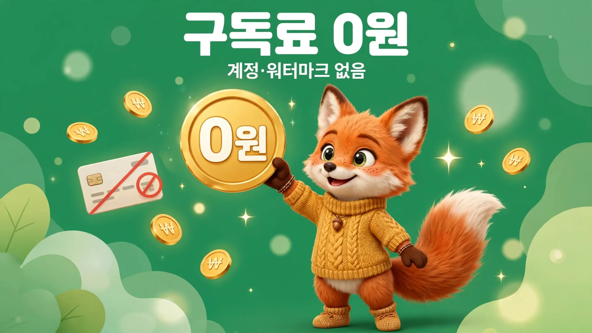 PhotoCraft 구독료 0원 계정 워터마크 없음 일러스트