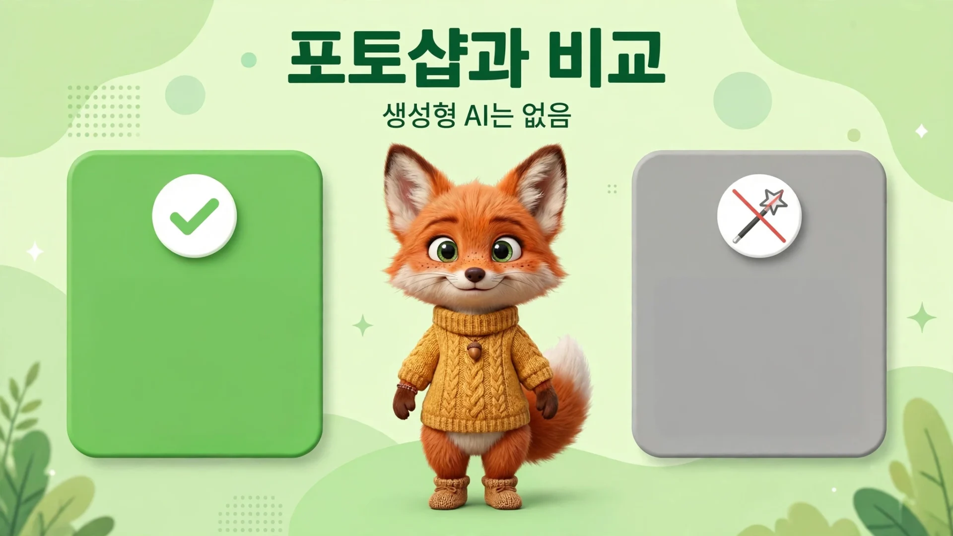 PhotoCraft 포토샵과 비교 생성형 AI 없음 일러스트