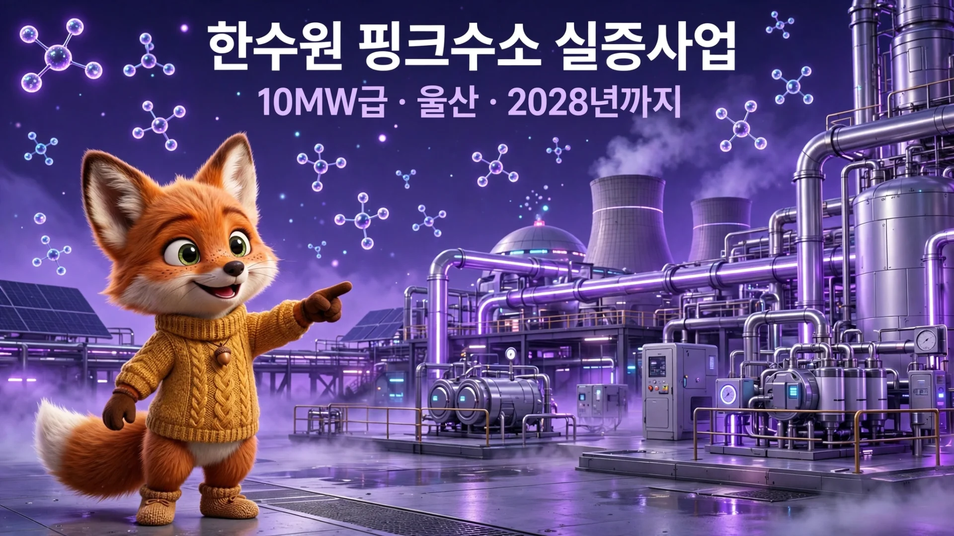 한수원 핑크수소 실증사업 10MW급 울산
