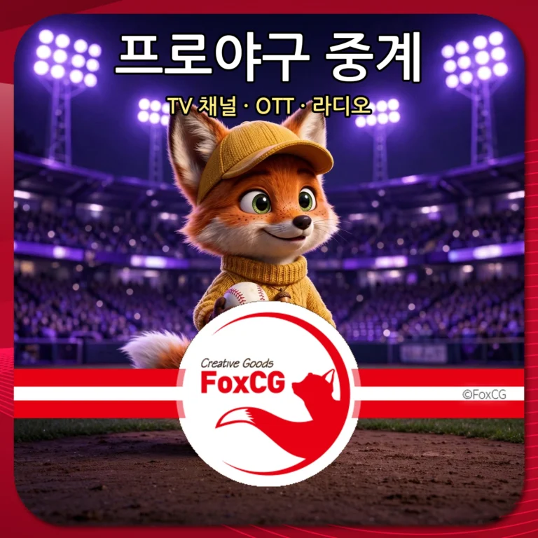 프로야구 중계 보는 법 TV 채널 OTT 라디오 썸네일