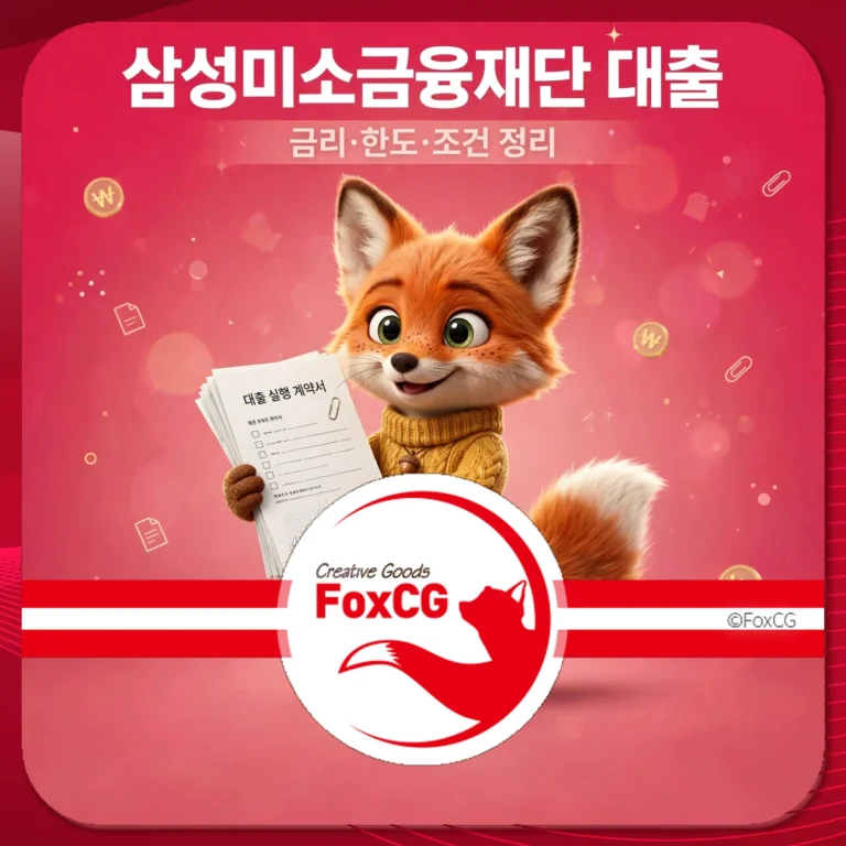 삼성미소금융재단 대출 금리 한도 조건 정리 썸네일