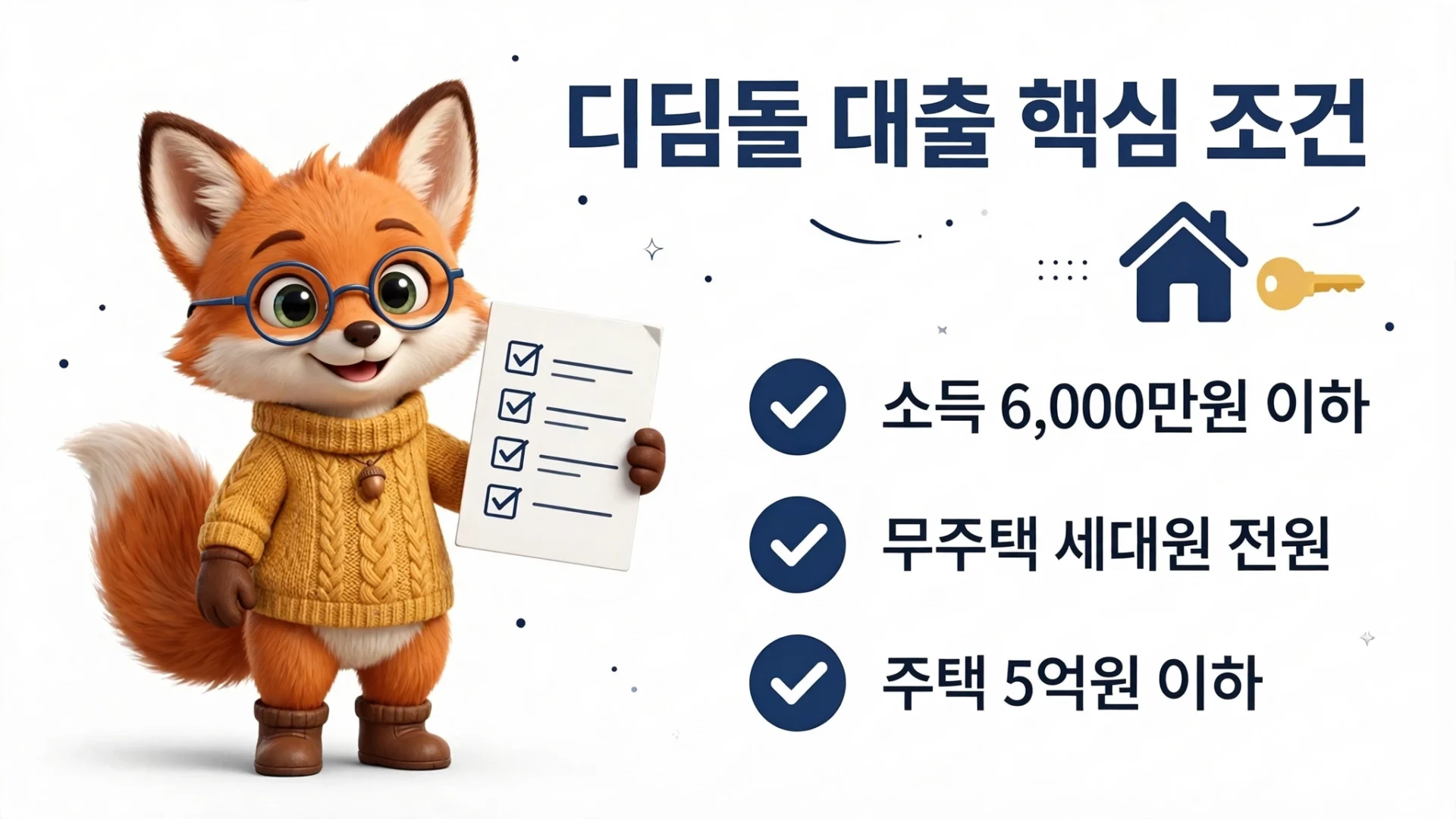 디딤돌 대출 조건 소득 한도 금리 정리