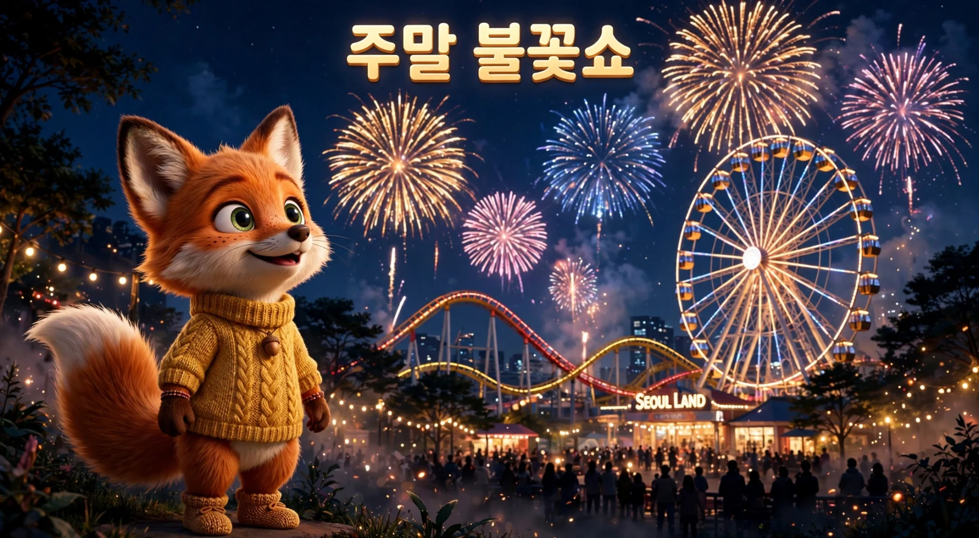서울랜드 불꽃쇼 안내
