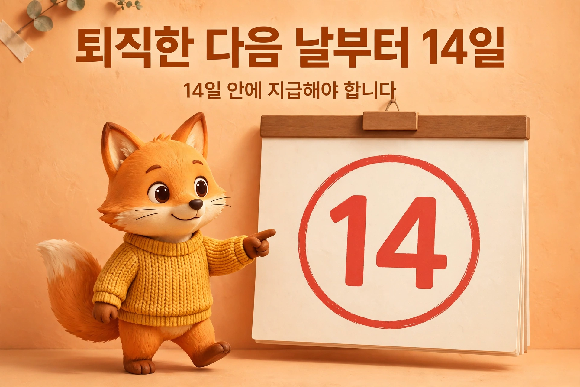 퇴직금 미지급 신고 방법 14일 지급 기한 안내