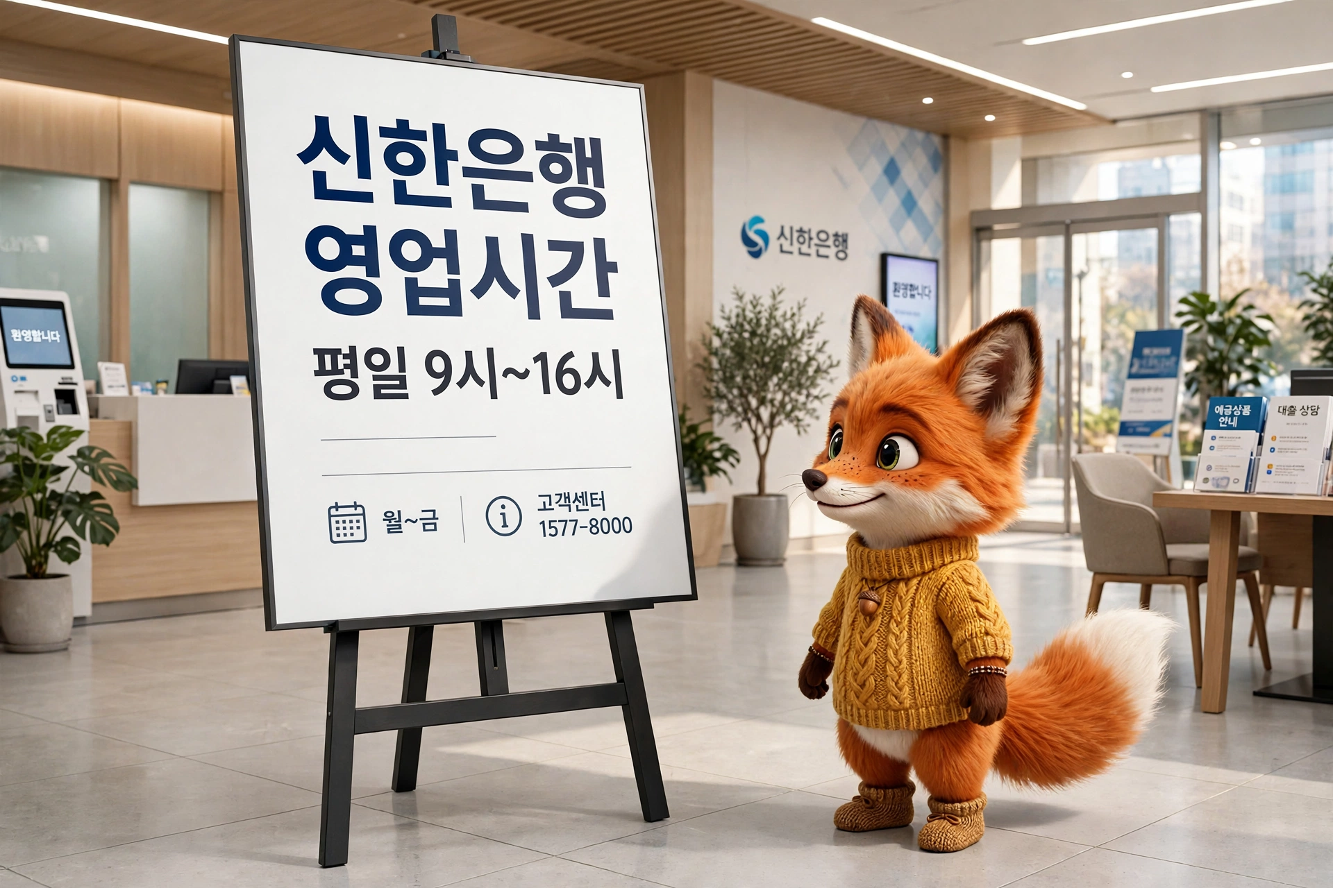 신한은행 영업시간 안내 — 평일 9시부터 16시까지, 토·일·공휴일 휴무, 점심시간 교대 운영