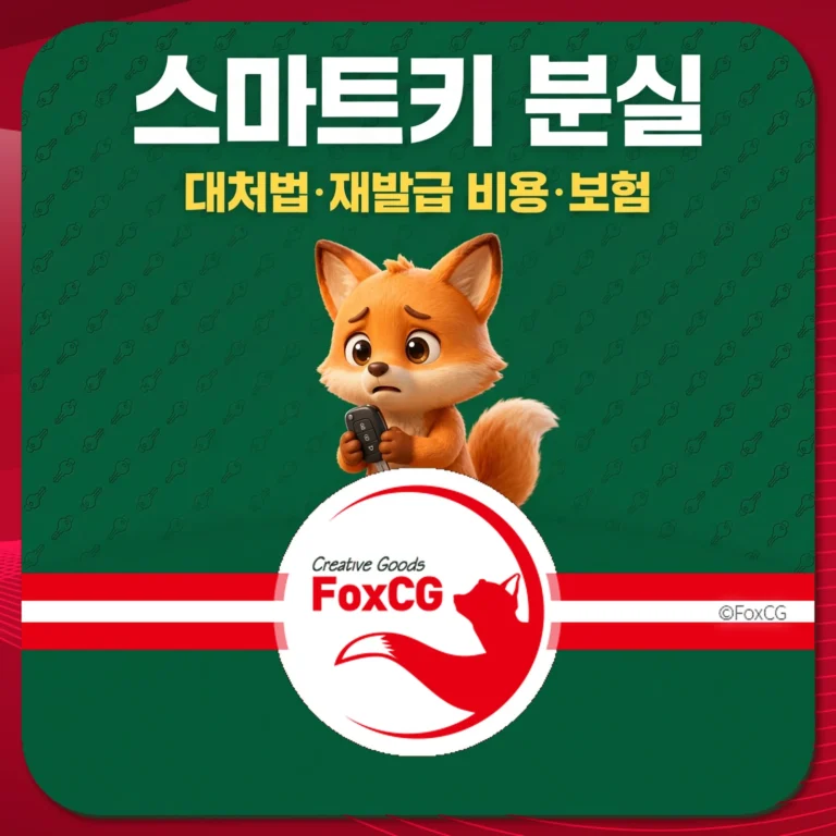 스마트키 분실했을 때 대처법 | 재발급 비용·보험 처리·견인 순서 썸네일