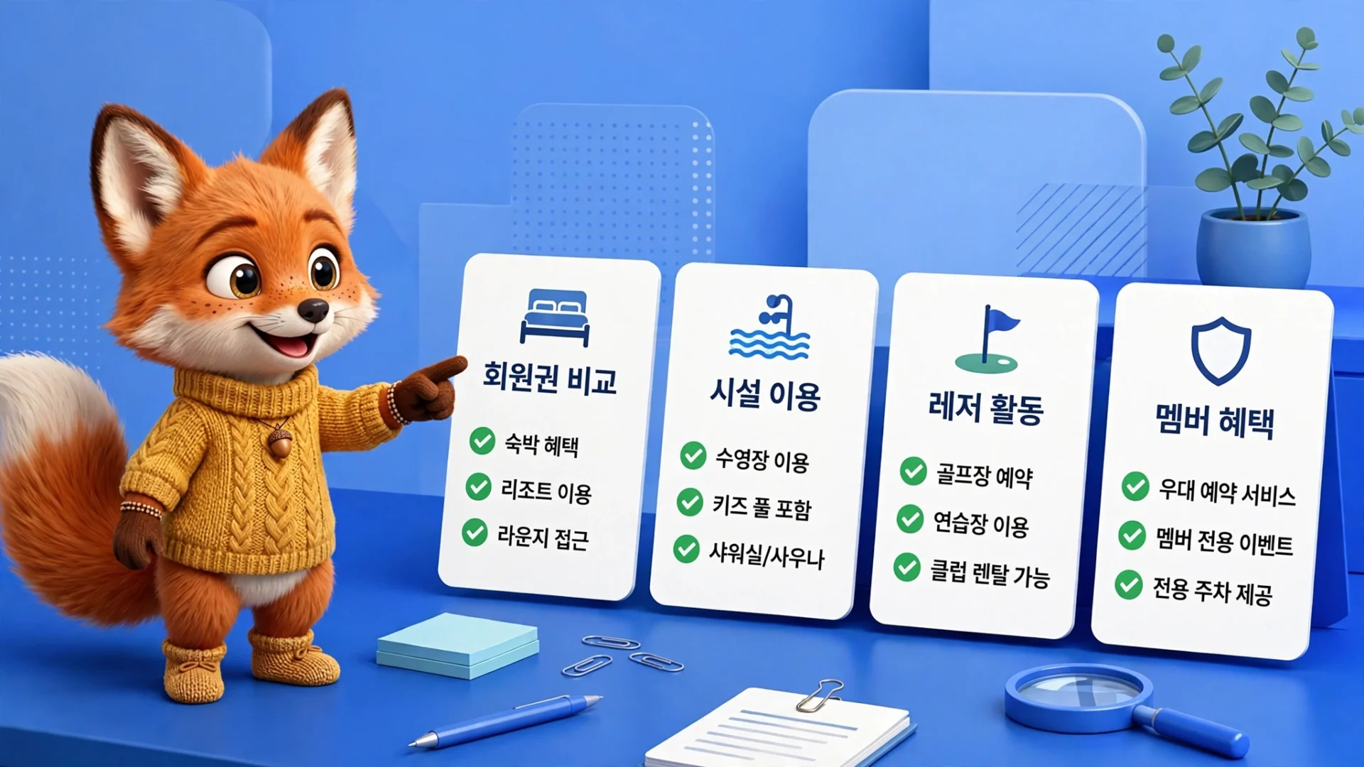 소노호텔앤리조트 회원권 비교 카드 일러스트