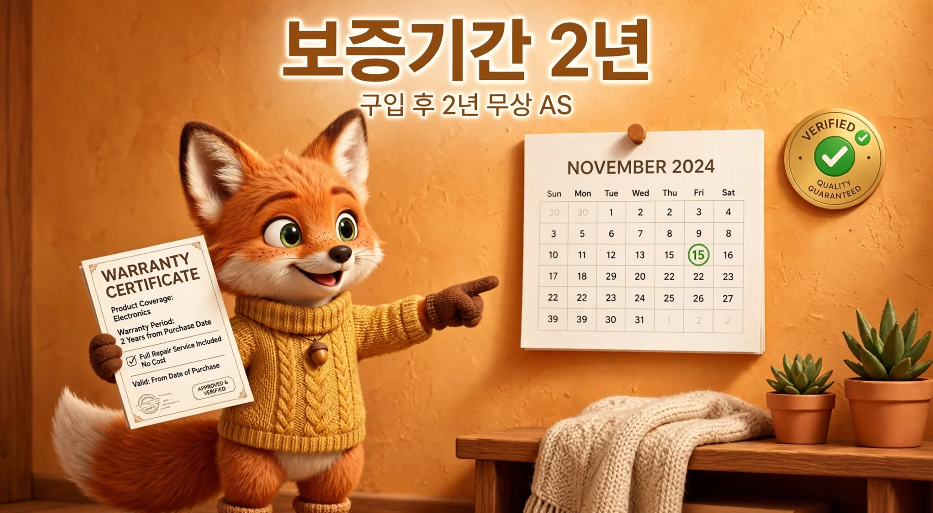 스팀보이 보증기간 2년 — 구입 후 2년 무상 AS 안내 이미지