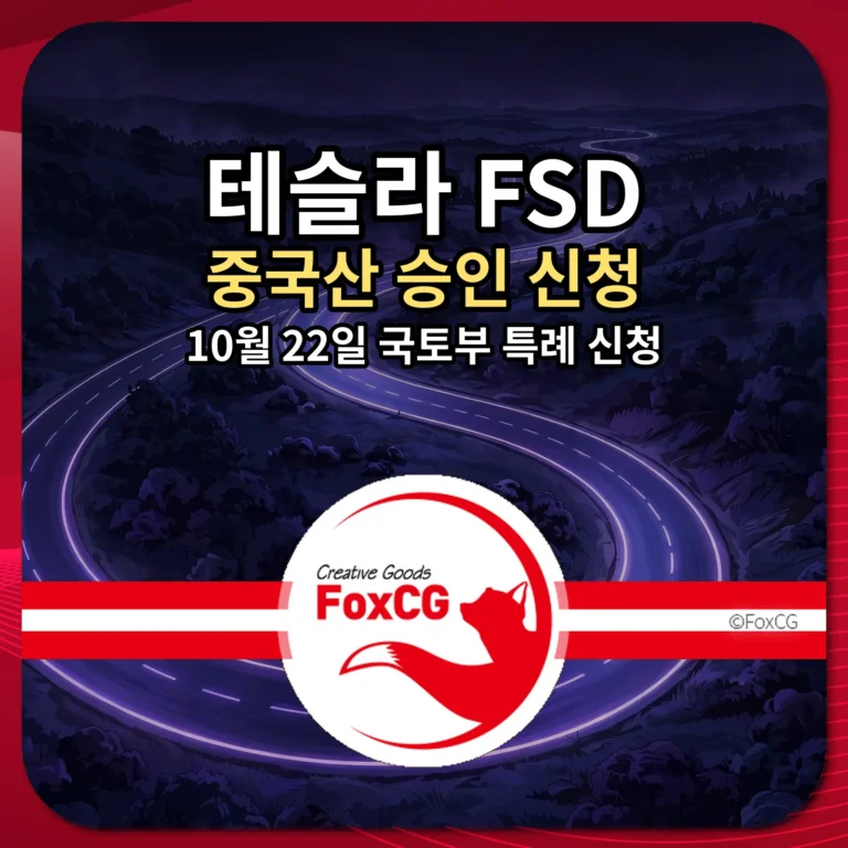 테슬라 FSD — 중국산 승인 신청·10월 22일 국토부 특례 신청
