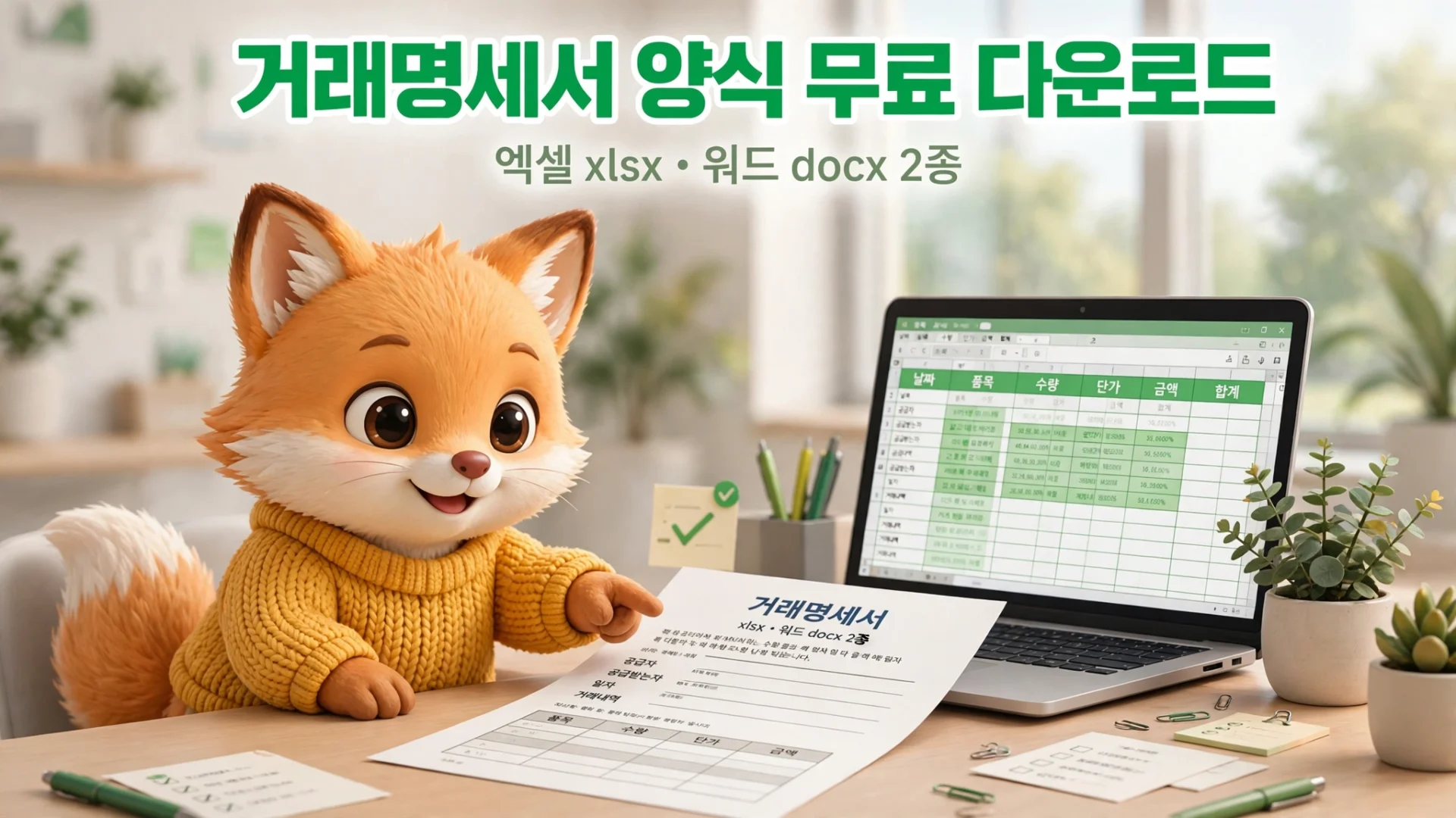 거래명세서 양식 무료 다운로드 안내 — 엑셀과 워드 양식 2종