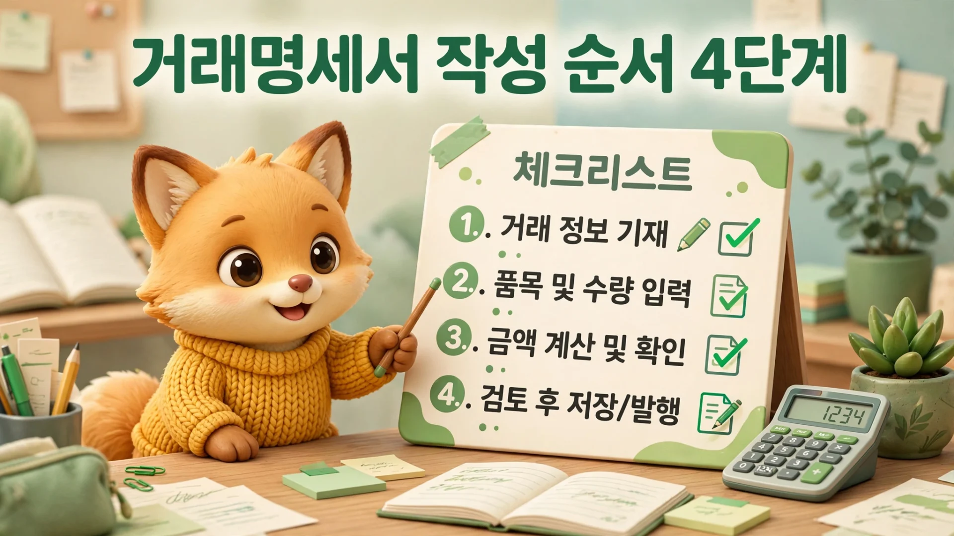 거래명세서 작성 순서 4단계 체크리스트