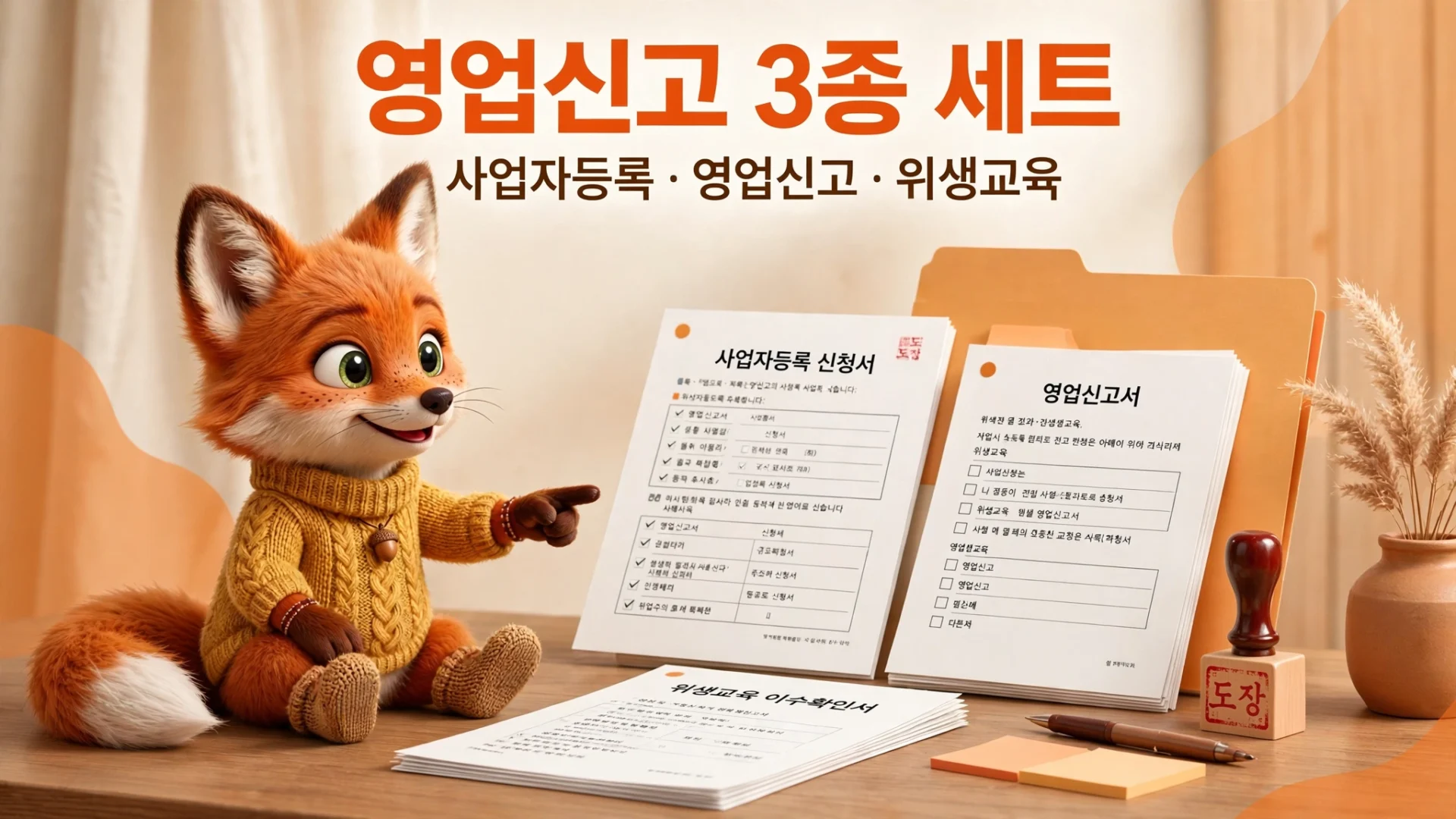 영업신고 3종 세트