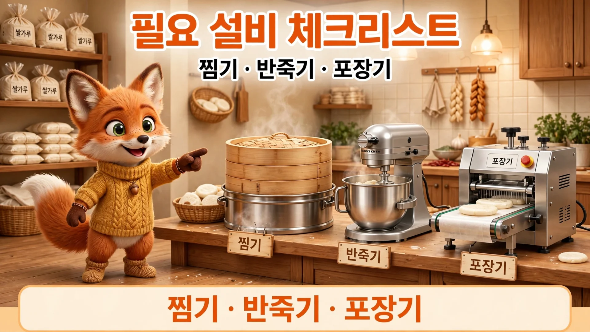 필요 설비 체크리스트