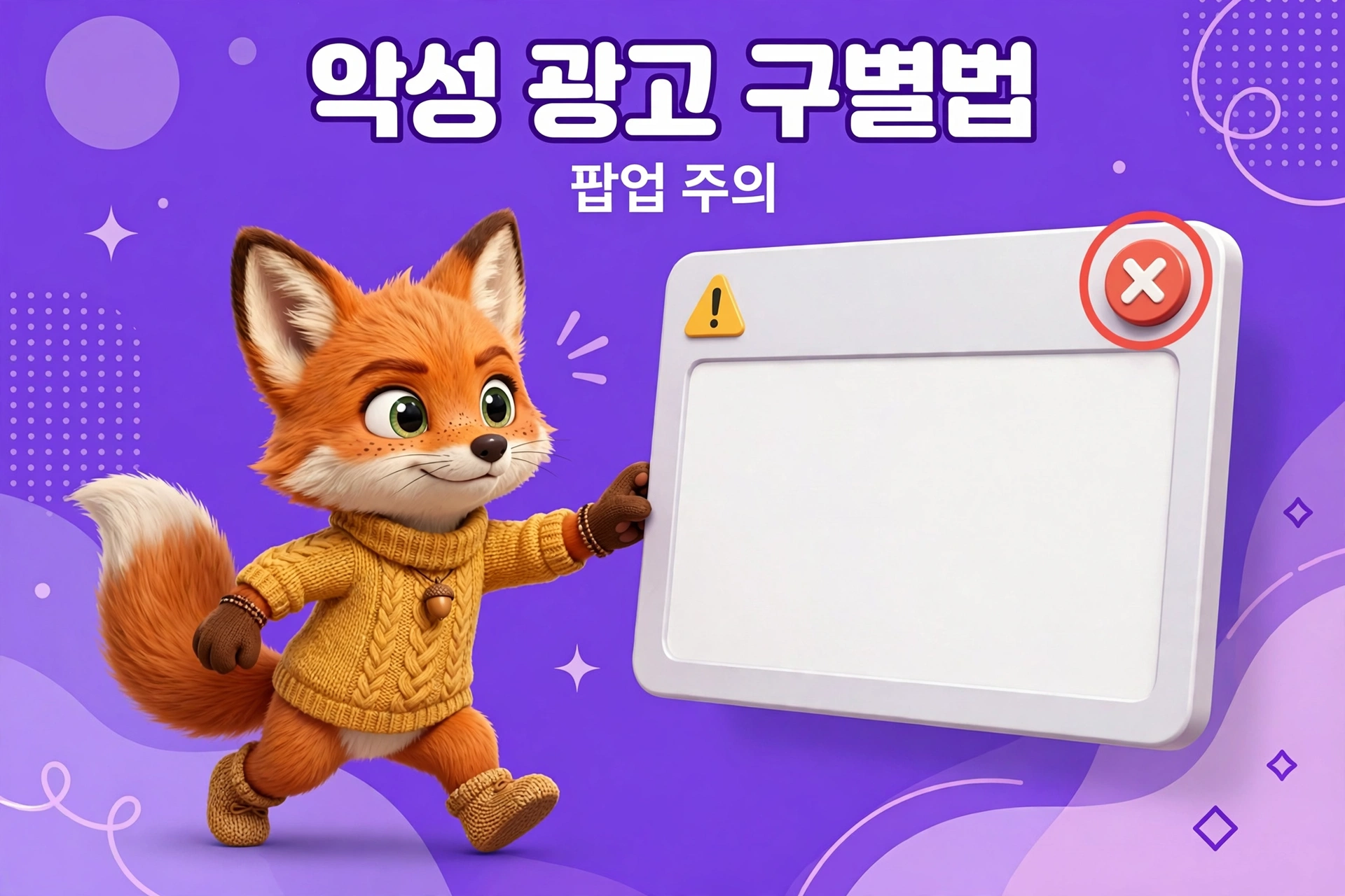 악성 광고 구별법 안내