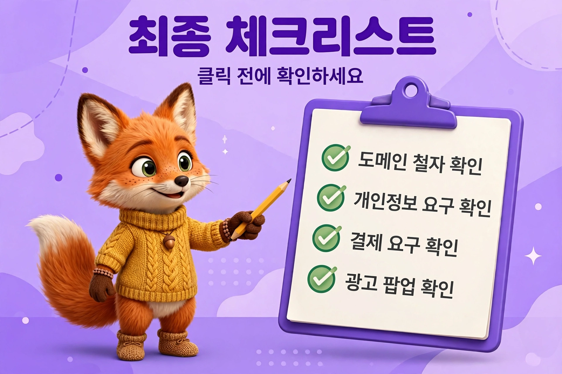 사칭 사이트 확인 체크리스트
