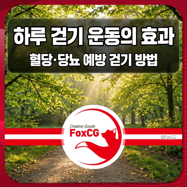 하루 걷기 운동의 효과 — 혈당·당뇨 예방 걷기 방법 썸네일