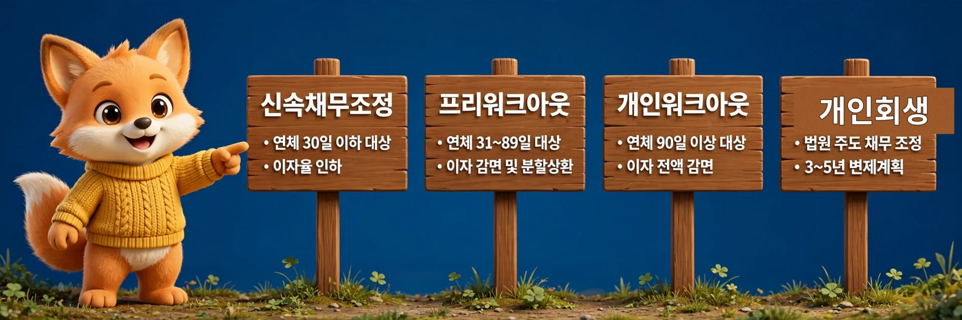 채무조정 제도 비교표